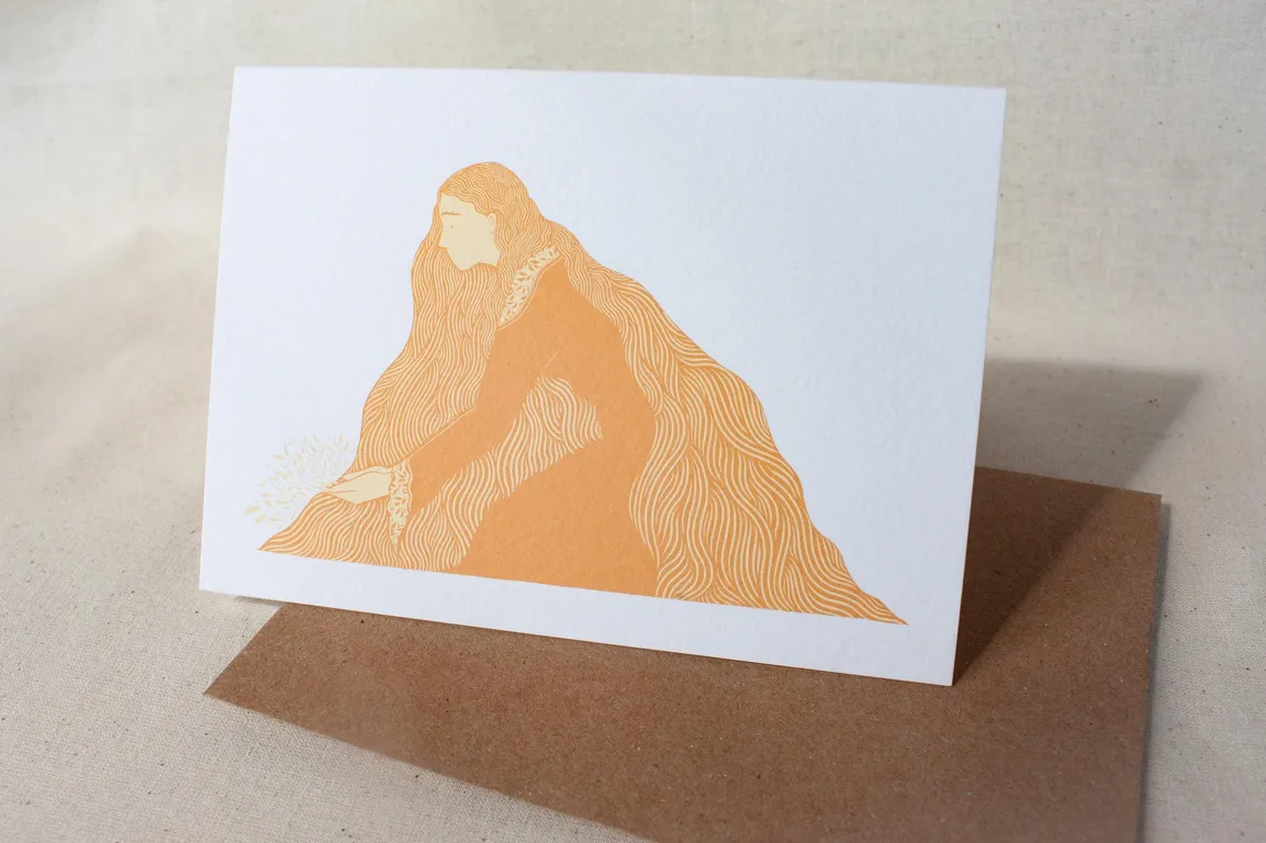 Brìde/Brigid Celtic Goddess Illustrated A6 Greeting Card