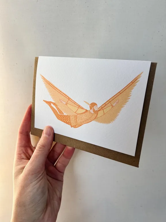 Birdman of Stirling Illustrated A6 Greeting Card