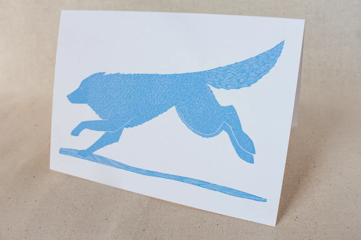 Wolf Illustrated A6 Greeting Card