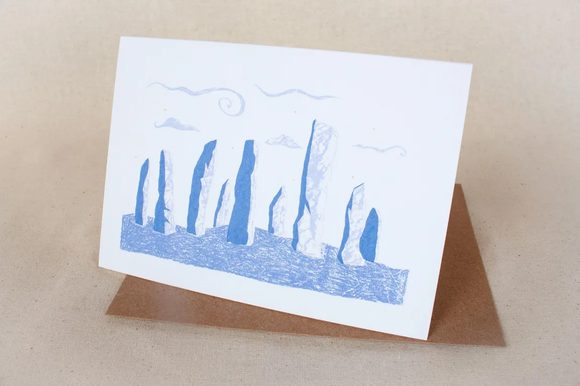 Standing Stones/Calanais Illustrated A6 Greeting Card