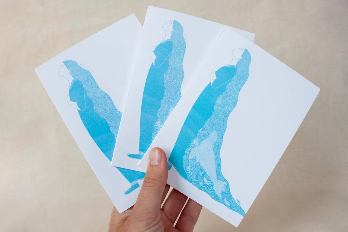 Selkie Illustrated A6 Greeting Card