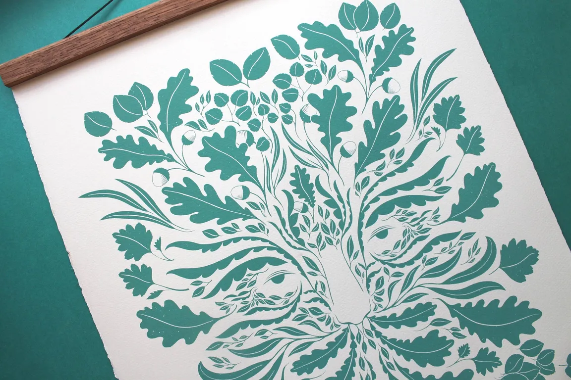 Green Man A2/A3 Original Screen Print