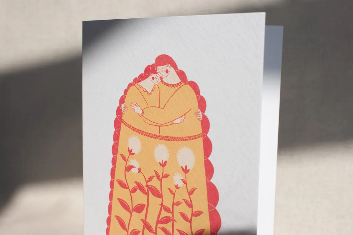 Demeter and Persephone/Greek Goddesses/Mother & Daughter Illustrated A6 Greeting Card