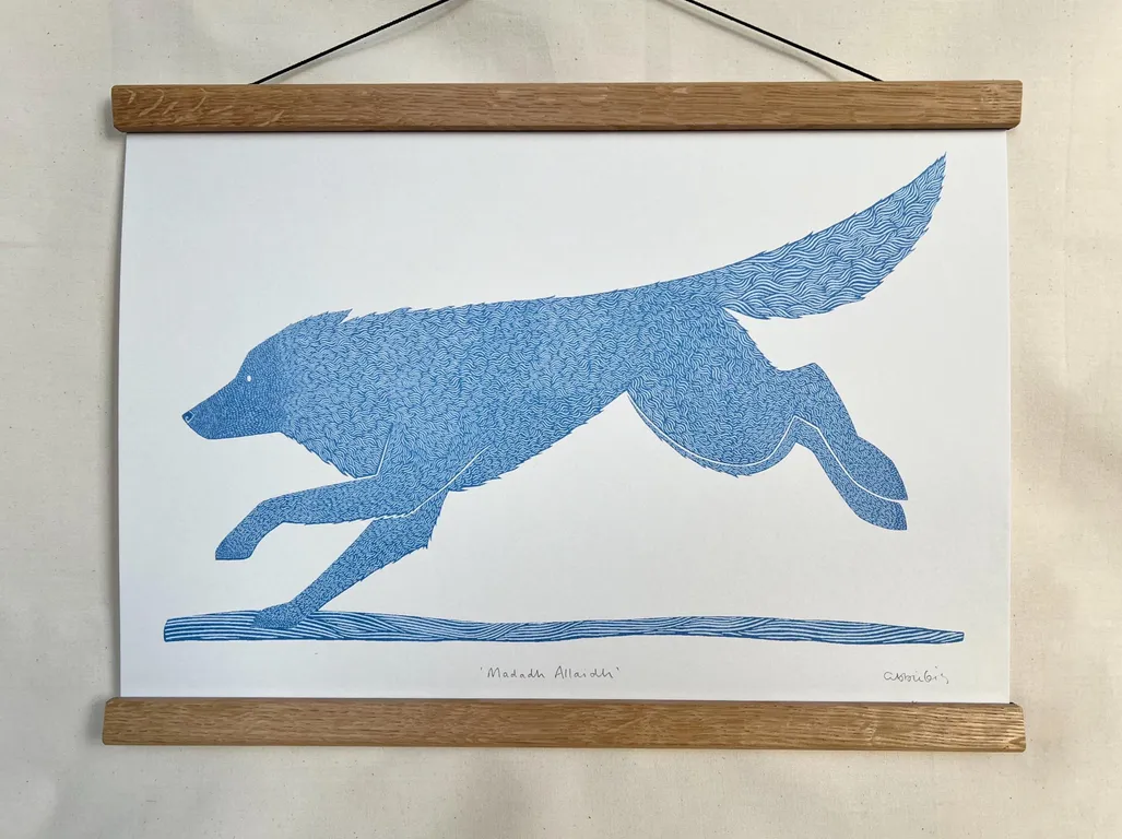 Madadh Allaidh / Scottish Wolf Folklore Illustration A3 Print